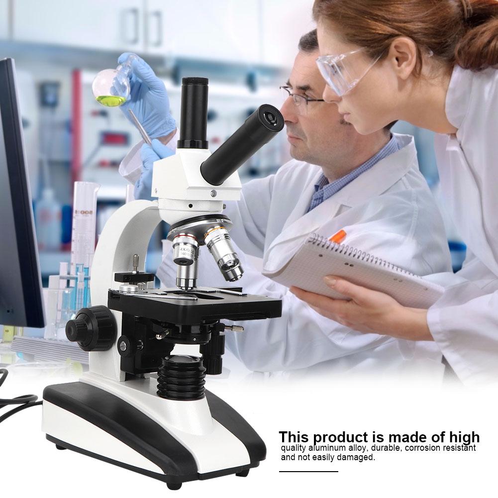 Binocular Compound Microscope Monocular Microscope 40X 1600X Abbe Condenser 2 Layer