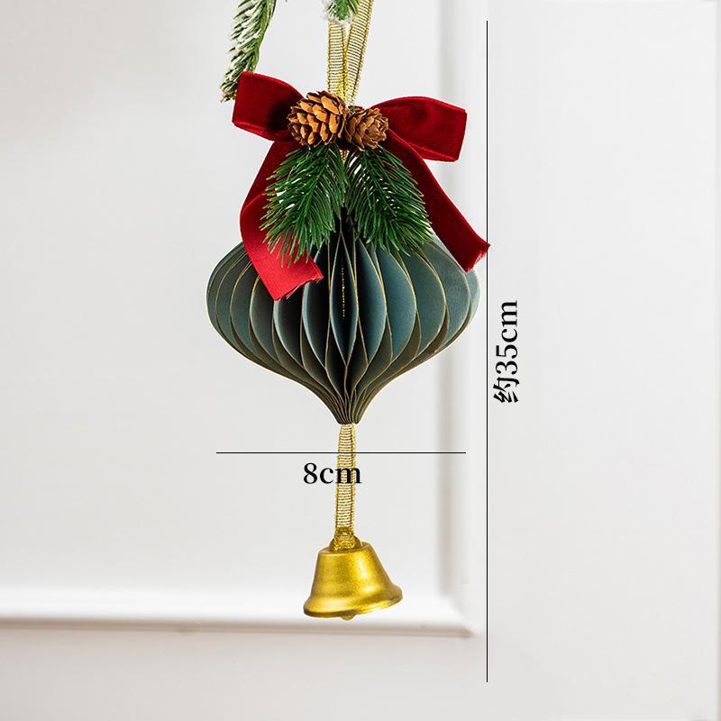 Weihnachts-Waben-Glocke Weicher Hängeanhänger Ornament Festliche Glocken Dekoration Samt-Weihnachtsbaumschmuck Für Kaminsims Feiertag