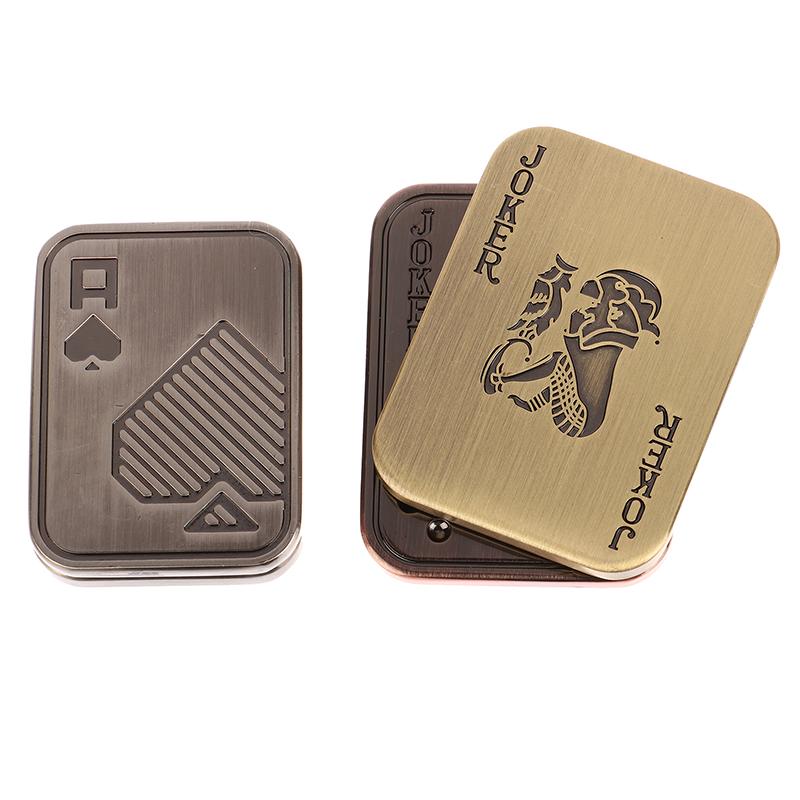 Slider Poker A K Metal Push Card Edc  Spinners Antistress Papa Decompression Hand Spinner Stress Relief Toys