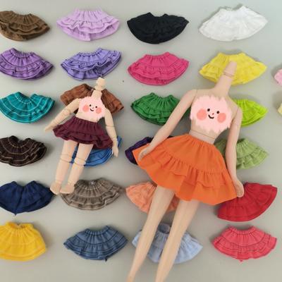 Handmade Ob11 BJD 1/8 1/6 Blyth Doll Tiered Cake Skirt Short Clothes Doll Accessories For BJD Dolls Obitsu11