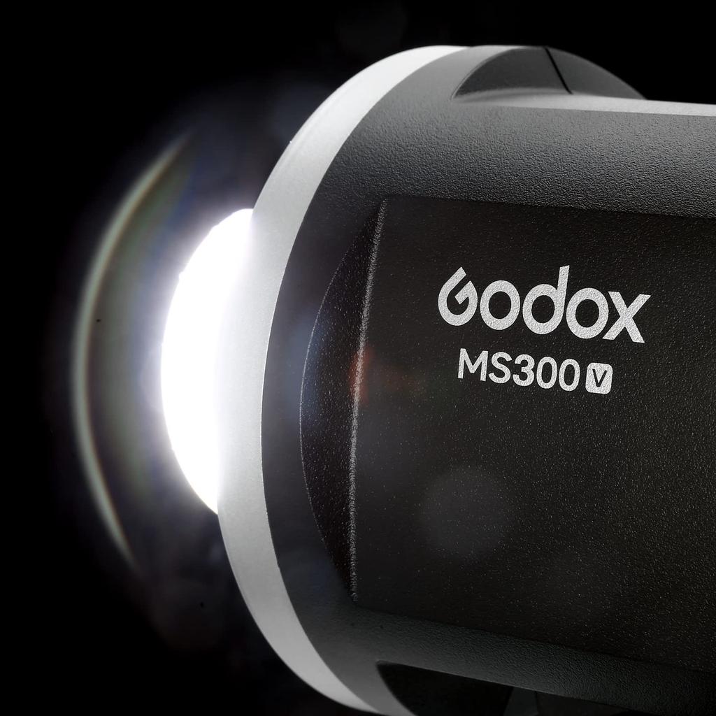 Godox 300W Strobe Flash Upgraded Modeling Lamp Wireless X System GN58 5600K with Reflector with Bowens Mount Seconds Recycle Time Small and Portable