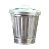Small Buckets Galvanized Desktop Trash Can Iron Portable Waste Bin Durable Mini Wastebasket Home