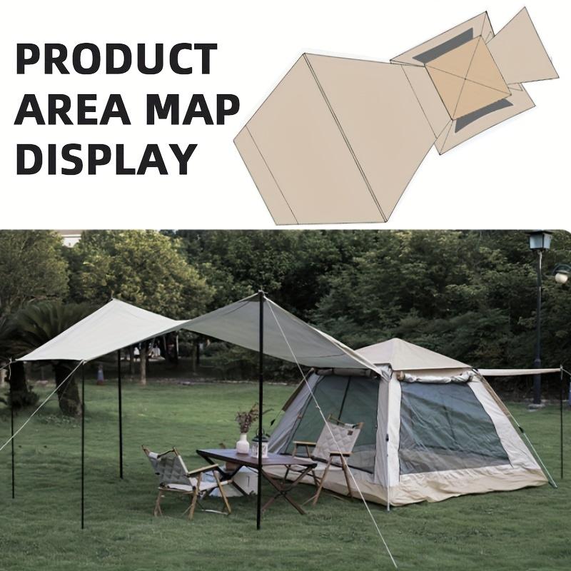 

Большая палатка и навес для 5-8 человек, быстрая установка и складывание, в комплекте переносная сумка для хранения, металлический каркас, белый цвет - идеально подходит для двора 94.5inch*94.5inch Two In One