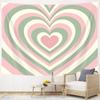 Cute Pink Heart Print Pattern Tapestry Home Bedroom Home Living Room Dormitory Wall Decor Background Cloth Tapestry