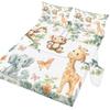 4-częściowy zestaw prześcieradeł ze zwierzętami ogrodowymi, zawierający 1 prześcieradło płaskie, 1 bardzo duże prześcieradło płaskie, 2 poszewki na poduszki (Domowe, Edukacyjne)