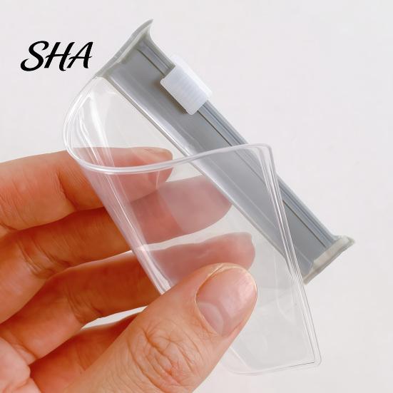 Clear Small Plastic Bags Slide Lock Bags, Thick EVA Reusable Storage with Colored Slider, Pill Pouches, for Coin Jewelry Paper Clips Candy Travel