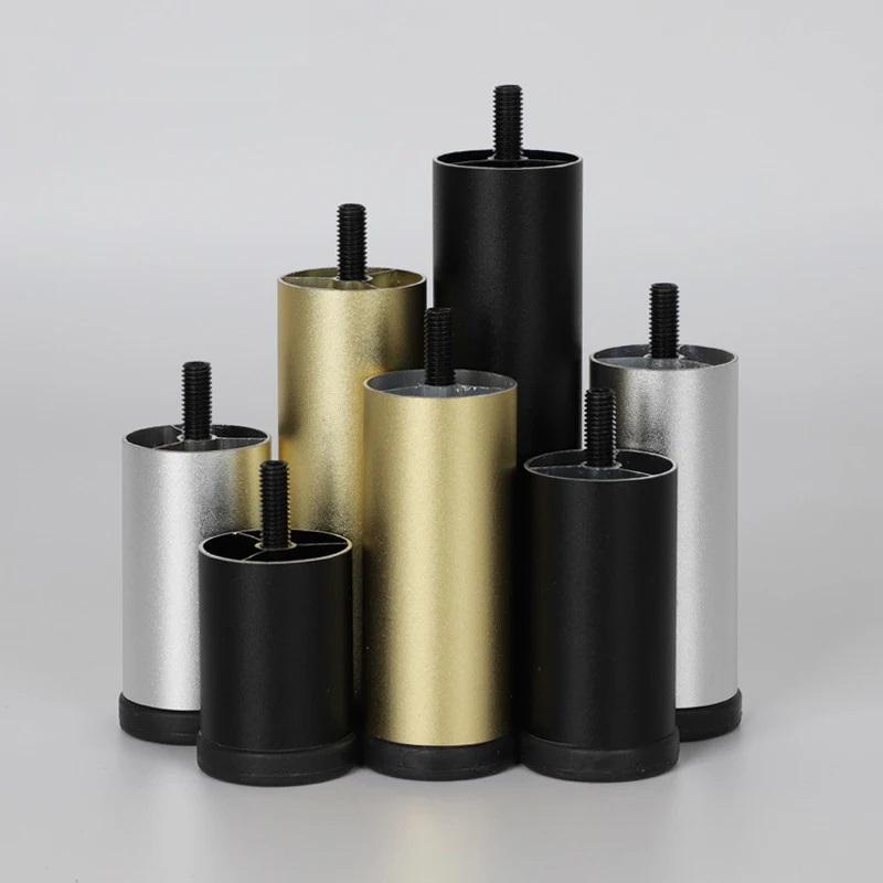 4 Stück verstellbare Möbelfüße M8 Aluminiumlegierung Tischbeine für TV-Schrank, Kleiderschrank, erhöhte Kühl-, Waschmaschinenfüße