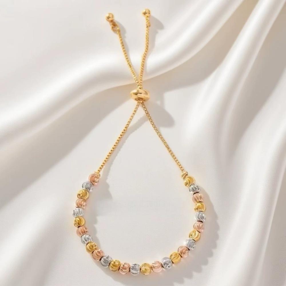 New Geometry Bead Drawstring Adjustable Bracelet Trendy Fashion Simple Temperment Versatile Transfer Bead Jewelry Gift