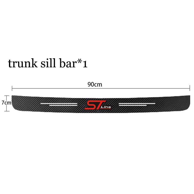 Carbon Fiber Car Sticker Protector Strip Auto Door Sill Waterproof Protect Film For Ford ST Fiesta Focus Edition Car KUGA Mondeo