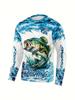 Fischerhemden Herren T-Shirts Langarm Herren Kleidung Herbst Streetwear Top Pullover Männliches T-Shirt Outdoor Freizeit Herrenbekleidung