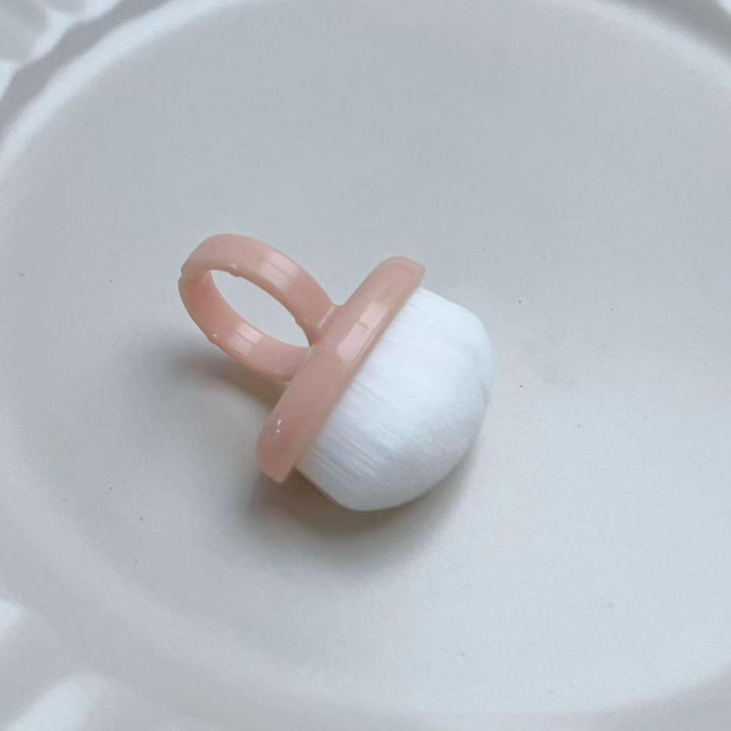 Fingerring-Reinigungsbürste Fingerring-Nagelstaubbürste für Nagel und Zehennagel Weiche Maniküre-Staubwischer-Werkzeuge für Zuhause Salon Innenbereich