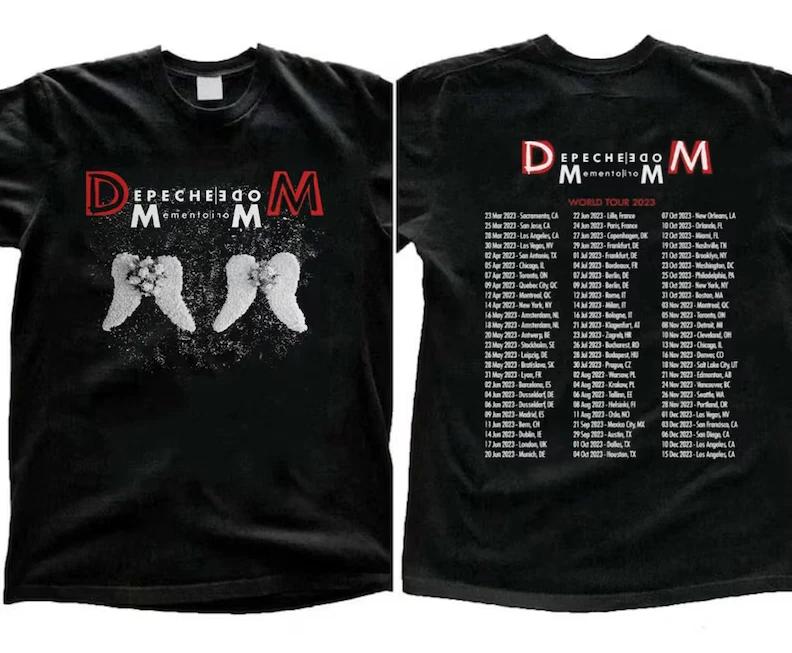 Depeche Mode Memento Mori World Tour 2023 T-Shirt – Iconic Synth-Pop Fan Apparel 2XL