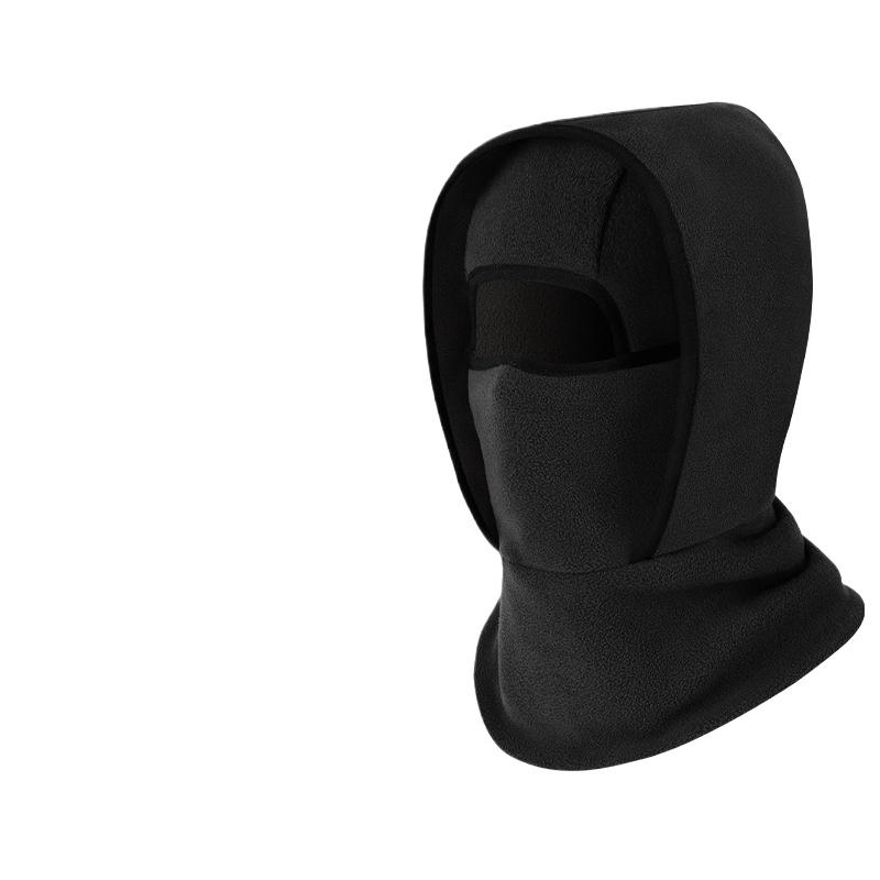 Fleece Thermal Ski Face Mask Double Layer Thickened Multifunctional One-Piece Head Cover for Outdoor Windproof Face Warmth