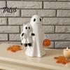 Handcrafted Ghost Statues Halloween Resin Figurines, Cute Spooky Statue for Garden Farmhouse Bookshelf Tabletop, Fall Home Decoration Decorations