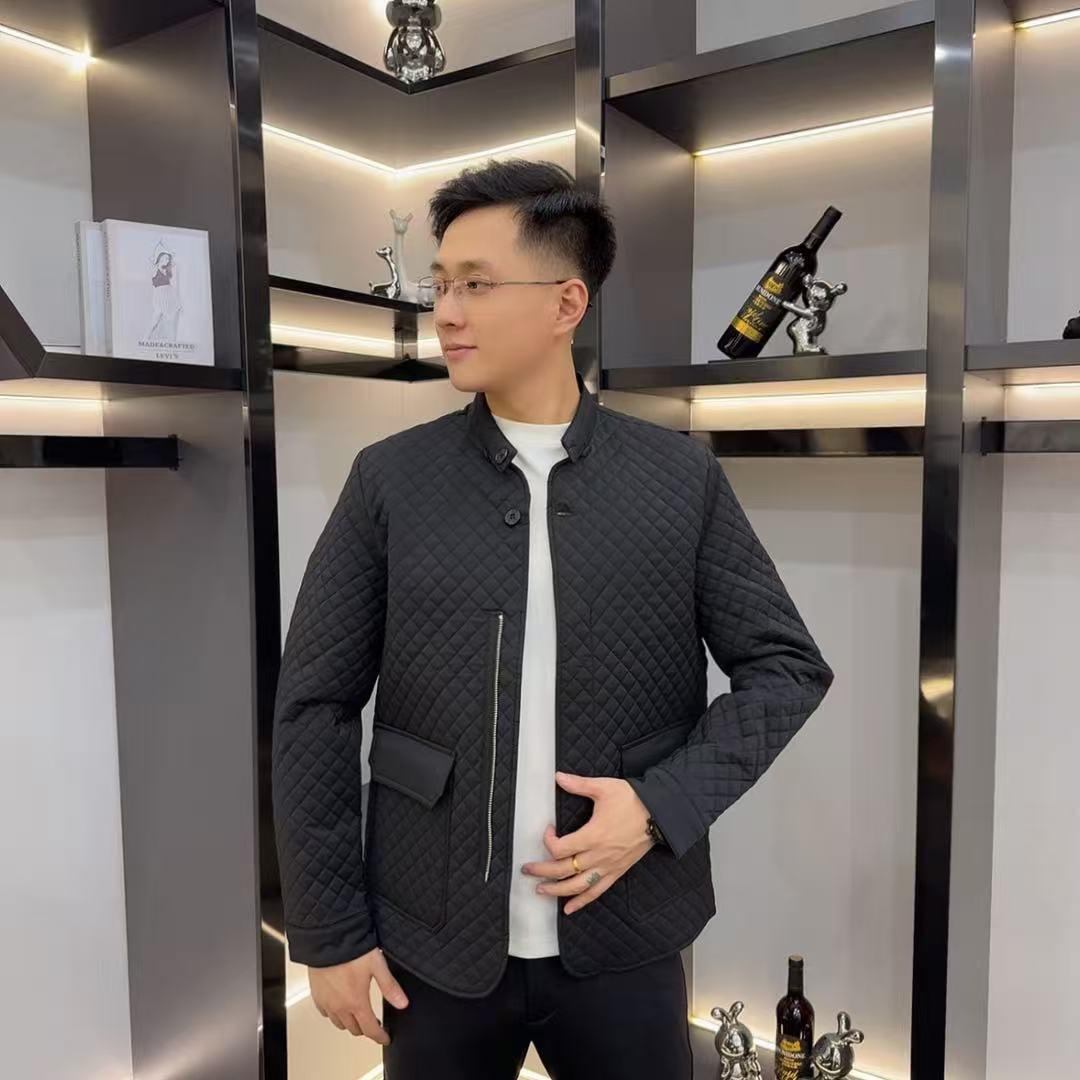 2025 European Autumn Men s Trendy Solid Color Gold Velvet Cardigan XL for 125-140 jin 4469₽