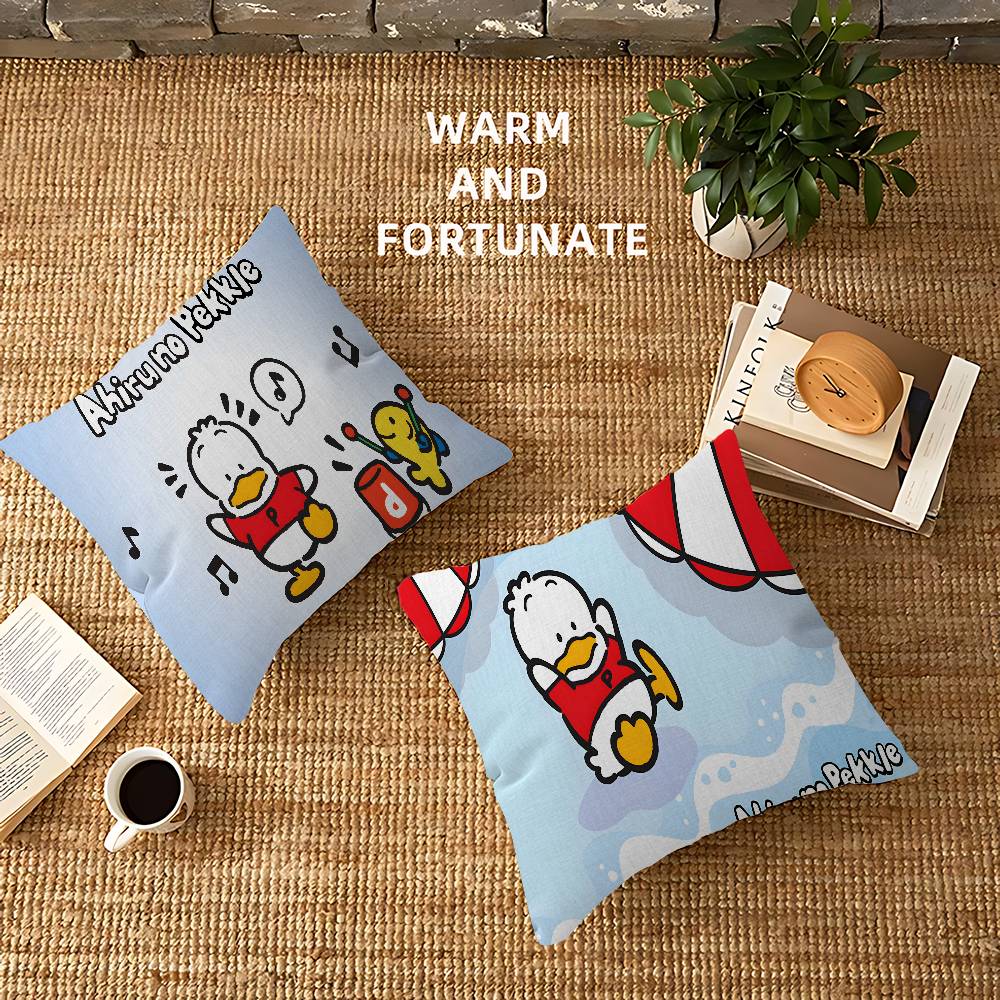A-ahiruno P-pekkle Cartoon Stitch Lucky Dragon Pillow Cover Sofa Cushion Cover Home Room Decoration Children Gift
