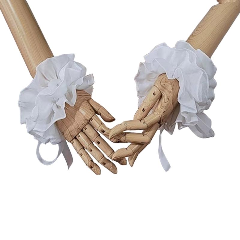 Women Victorians Chokers Neck Ruff False Collar Wrist Cuffs Renaissances Costume