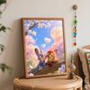 Disney Spring Blossom Rabbit and Fox Painting by Numbers Hand Filled Drawing Art Kit Home Decor