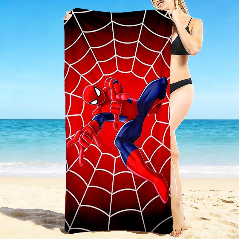 1Pc Spiderman Web Adventure Beach Towel, Quick Dry, Multi-Use for Beach Pool Gym Yoga Home Travel, Christmas, Halloween, Xmas Gift M928221