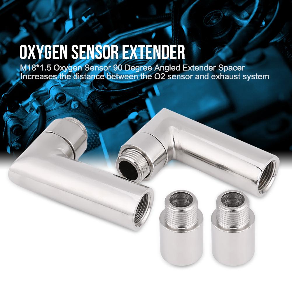 4Pcs O2 Oxygen Sensor 90 Degree Angled Extender Spacer Bung Adapter Extension M18*1.5