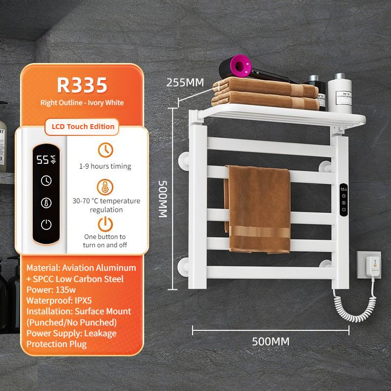 Intelligent Electric Towel Rack Bathroom Constant Temperature Electric Heating Towel Drying Rack Household Towel Storage Rack