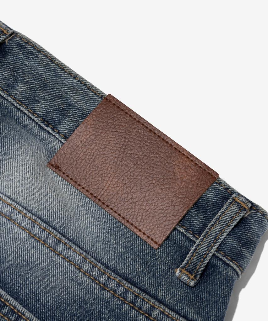 ANALOG MOOD Cat Sand Washed Wide Denim Pants (Medium Blue)
