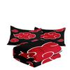 Naruto Cloud Fat Quilt Thickened Student Dormitory Black Bed Filling Quilt Digital Printing Quilt Cover Three-piece Set