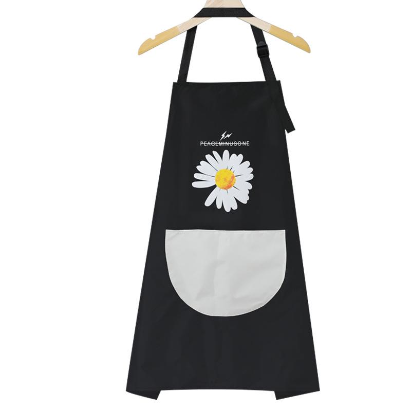 Waterproof and Oil-Proof Cute Daisy Apron - Japanese Korean Style, Summer Fashion, Thin Material for Women