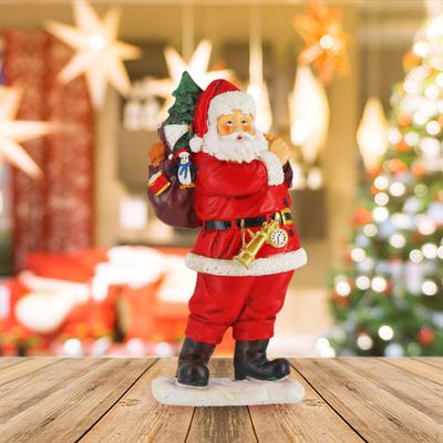 Santa Claus Figurine Statue Gifts Decorative Ornament Christmas Santas for Desktop