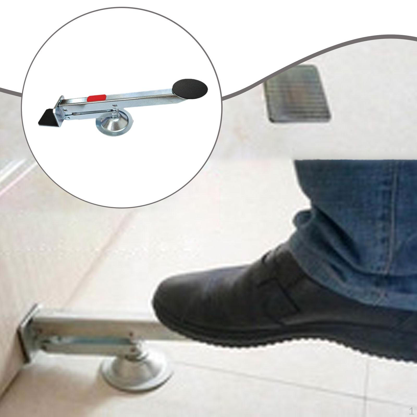 

13-дюймовая длинная ножная педаль, деревянный инструмент для подъема двери, с нескользящей резиновой накладкой, установка Silvery