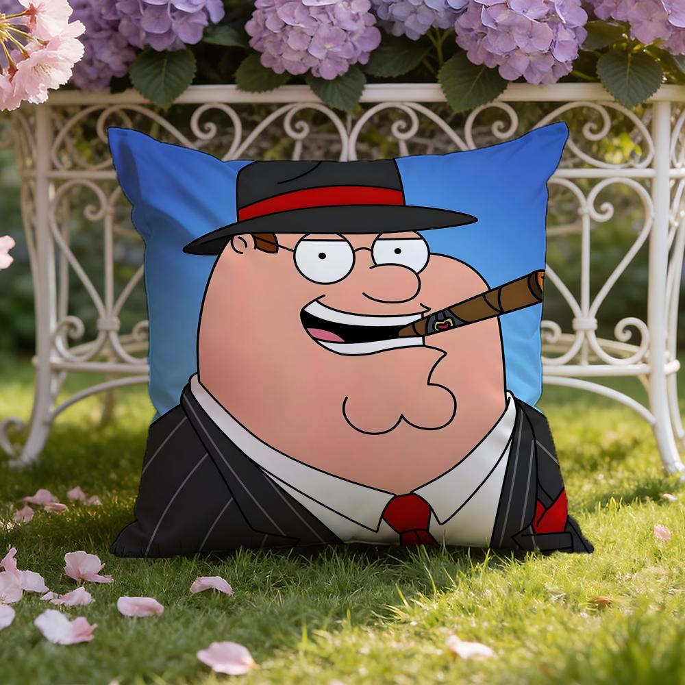 Hot Anime F-Family GuyS Cushion Cover Home & Car Dual-Scene Pillow Cover: Reversible for Premium Comfort