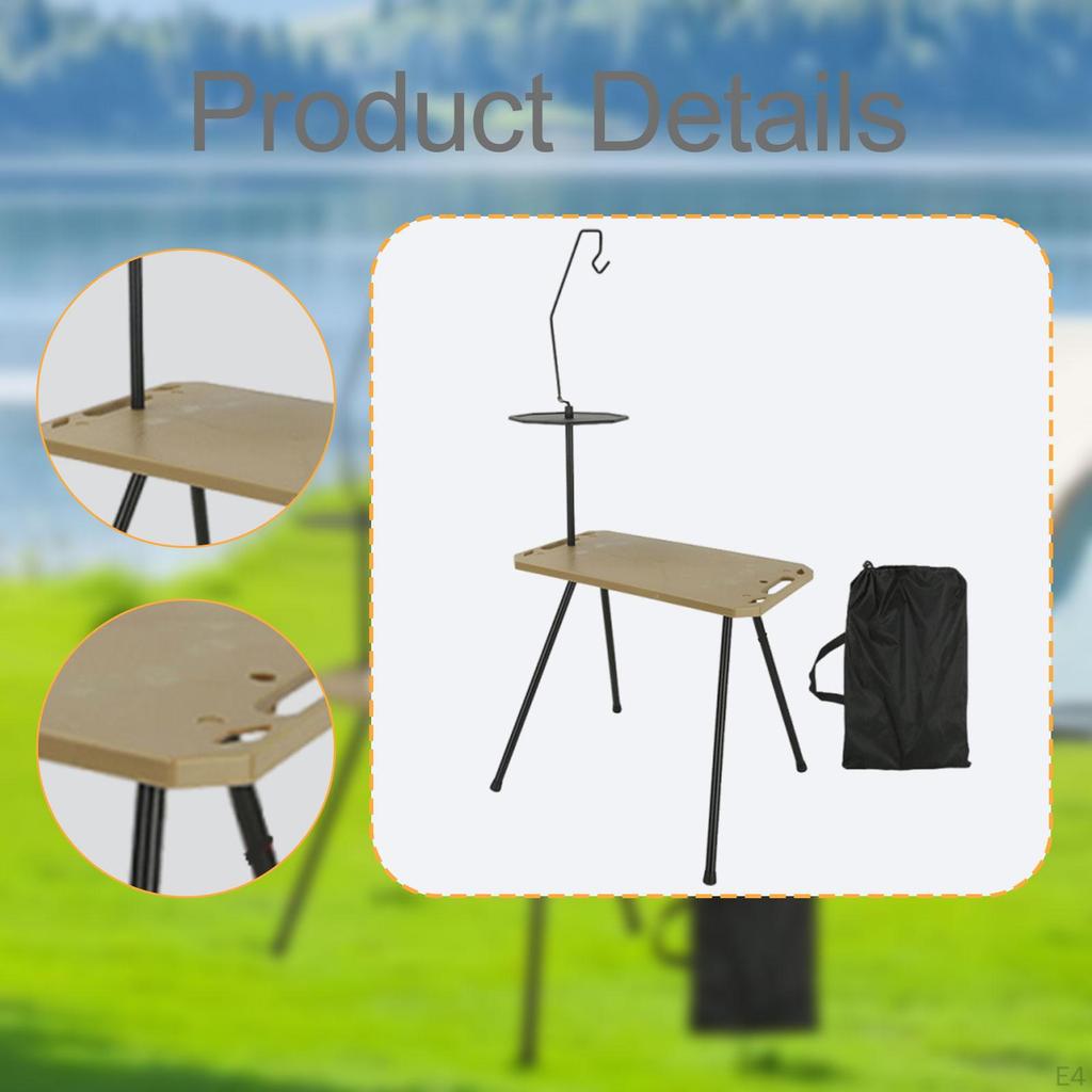 Venkovní kempingový skládací stůl Odnímatelné nohy Obdélníkový stůl Víceúčelový s úložnou taškou PP