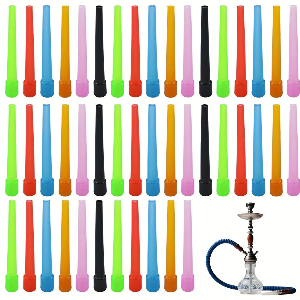 50pcs/100pcsColorful Disposable Hookah Mouth Tips, Multi-Color Universal Shisha Mouthpieces, Hygienic Anti-Cross Contamination Hookah Accessories