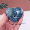 1pc Natural Crystal Green Moss Agate Crystal Cave Group Healing Stone Heart Shaped Handicraft Ornament