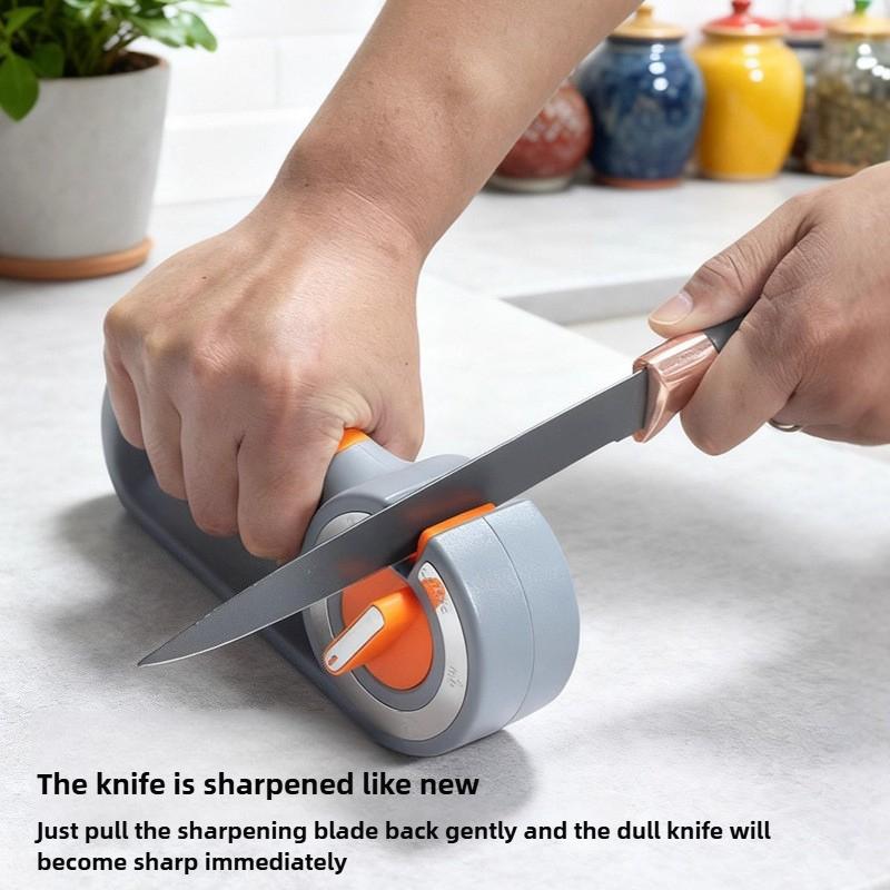Multi functional 6-in-1 knife sharpener,manually rotatable and adjustable design,for kitchen knive,scissors and sharpening tools
