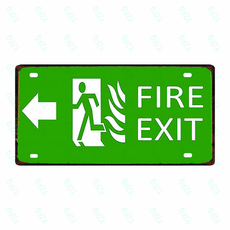 

No Smoking Wifi Exit Toilet Indication Sign Tin Plate Vintage Metal Sign For Shop Bar Home Decor Poster Customizable DC-0057A 15x30cm(5.9x7.8inch)