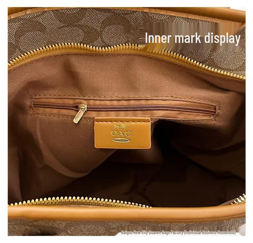 Stylish Printed Handbag: Versatile Large Bag for Women, European & American Popular Crossbody Shoulder Bag
