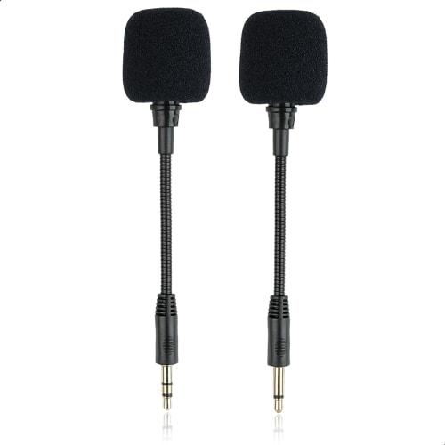 3.5mm External Microphone, Flexible Condenser Microphone, Noise-Reducing Microphone, Replacement Microphone for Gaming Headsets, Mini Laptops, DSLRs,