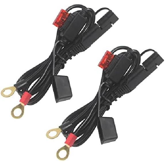 [ 6 PACK] Sae To O Ring Terminal Harness 2FT - Sae Eyelet Ring Terminal Cable 16Awg Motorcycle Battery Trickle Charger Extension Cord With Sae