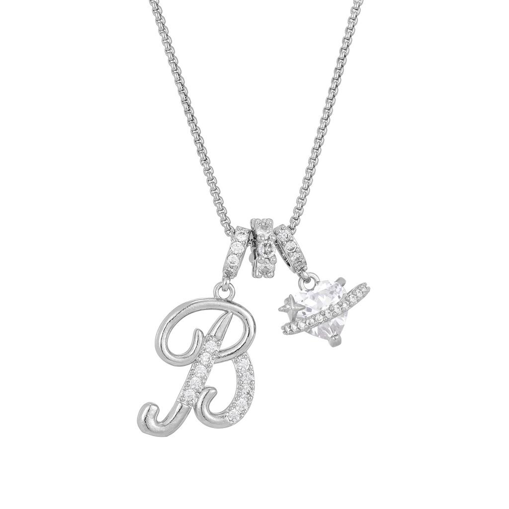Cross-border necklace dopamine 26 English letter necklace girl light luxury niche high-end Amazon pendant jewelry
