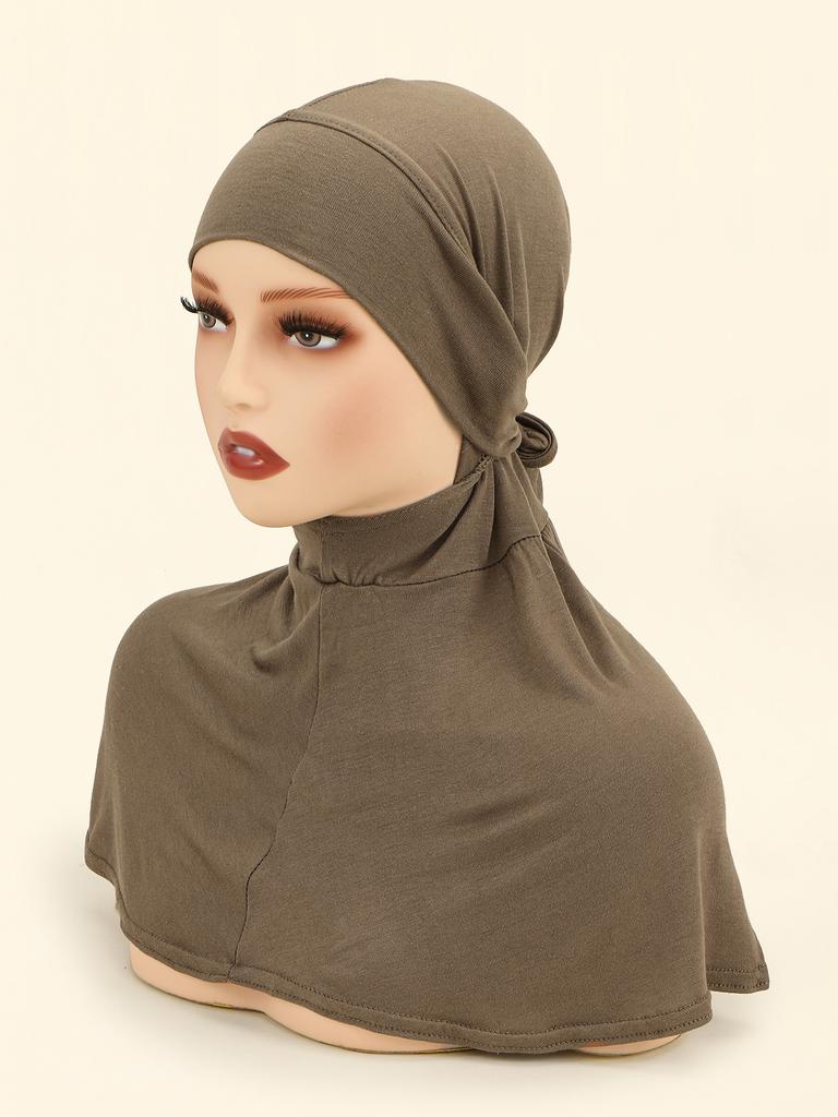 Tie Back Instant Hijab - Laven Fashion Spring Summer Breathable Long Hijab Women's Full Neck Ready-to-Wear Hats