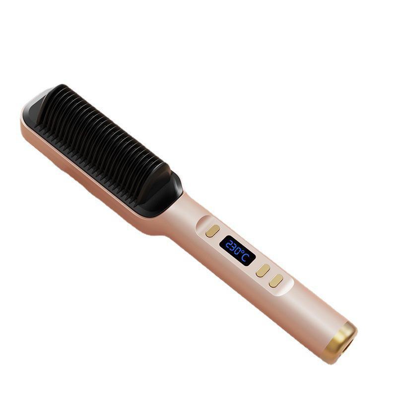 Negative Ion Dual-Purpose Hair Comb: Straightens & Curls Without Damage