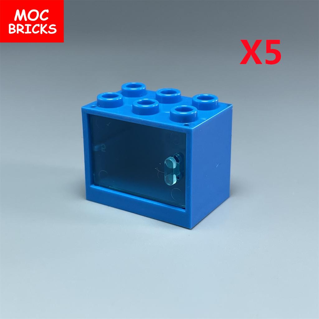 MOC Blocks Box Cupboard Container 2x3x2 Cabinets Assembles Particles 4532 4533 City House Construction Bricks Parts