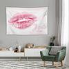 Smacget Pink Lips Tapestry for Teen Girl Women Bedroom Small Sexy Kissing Lover Lipstick Marks Tapestry Coquette Valentine Red Lips Decor Aesthetic