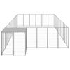 VidaXL Chenil Argenté 22,99 m² Acier Enclos pour Chiots Cage Chiens Extérieur 3082223