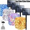 7m/12m/22m/32m Solar Lights Buiten Waterdicht Solar Fairy LED Lichtsnoer Met 8 Modi Twinkelende Lichten Voor Tuinfeest Bruiloft Decor