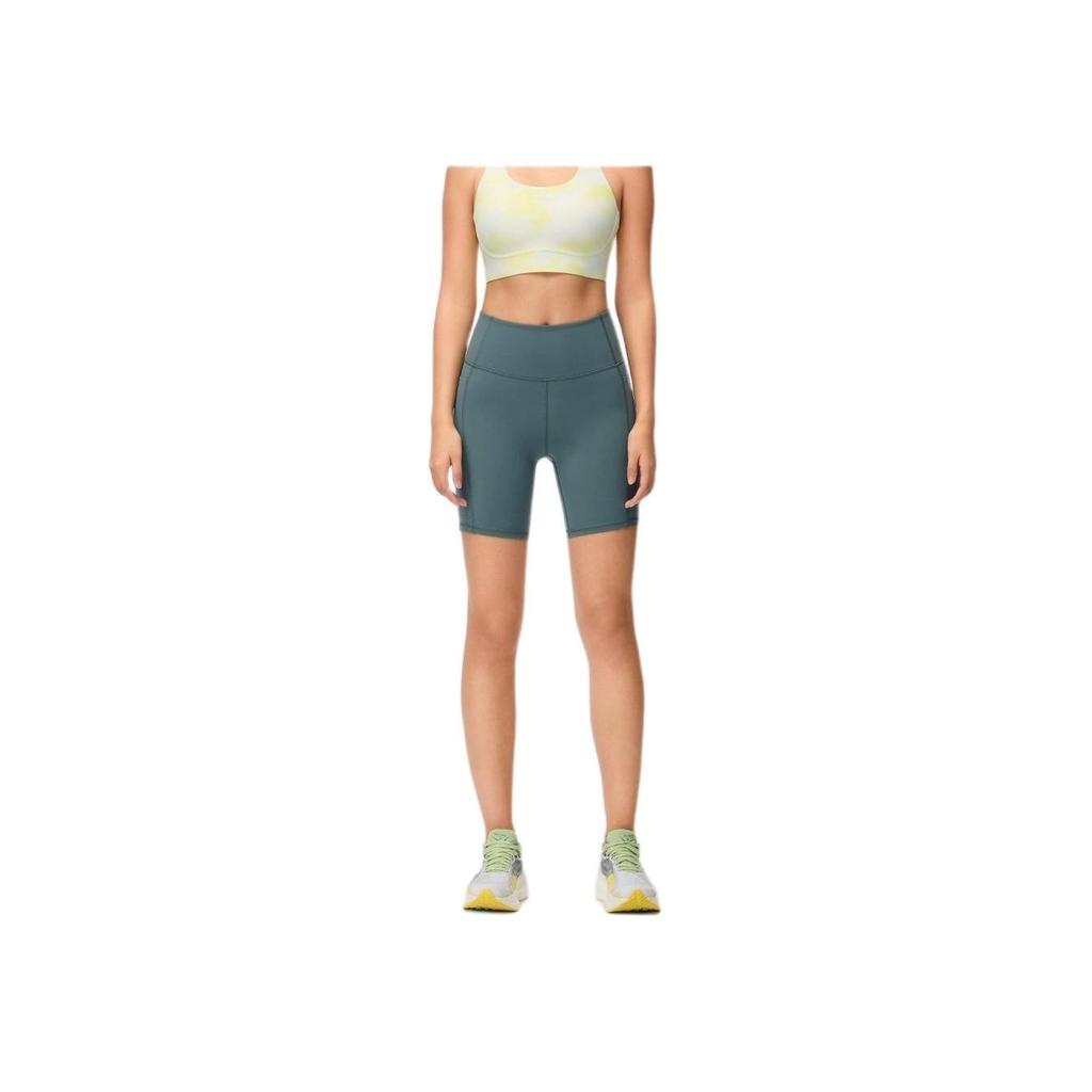 Saucony Solid Color Breathable High-Waisted Casual Shorts Women shorts Grass-Green SC1249147A-GE25