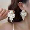 Pearl Flower Tassels Pendant Earrings for Women Temperament Sweet Design Wedding Gifts Jewelry