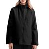 Women Solid Stripe Rain Jacket Outdoor Plus Waterproof Hooded Raincoat Windproof