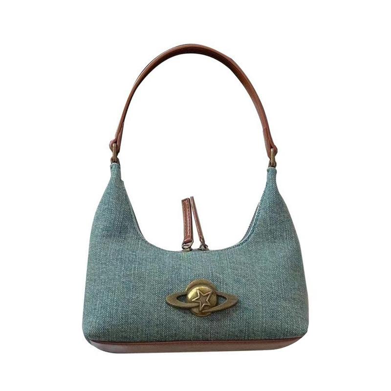 Denim Underarm Bag Versatile Shoulder Bag Women's Handbag